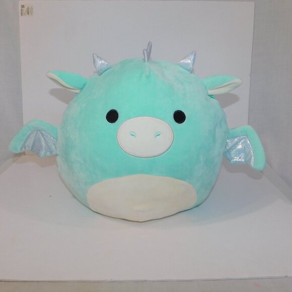 2019 Kellytoy Squishmallows Large 16" Miles the Dragon Teal Plush Stuffed toy - Picture 1 of 7